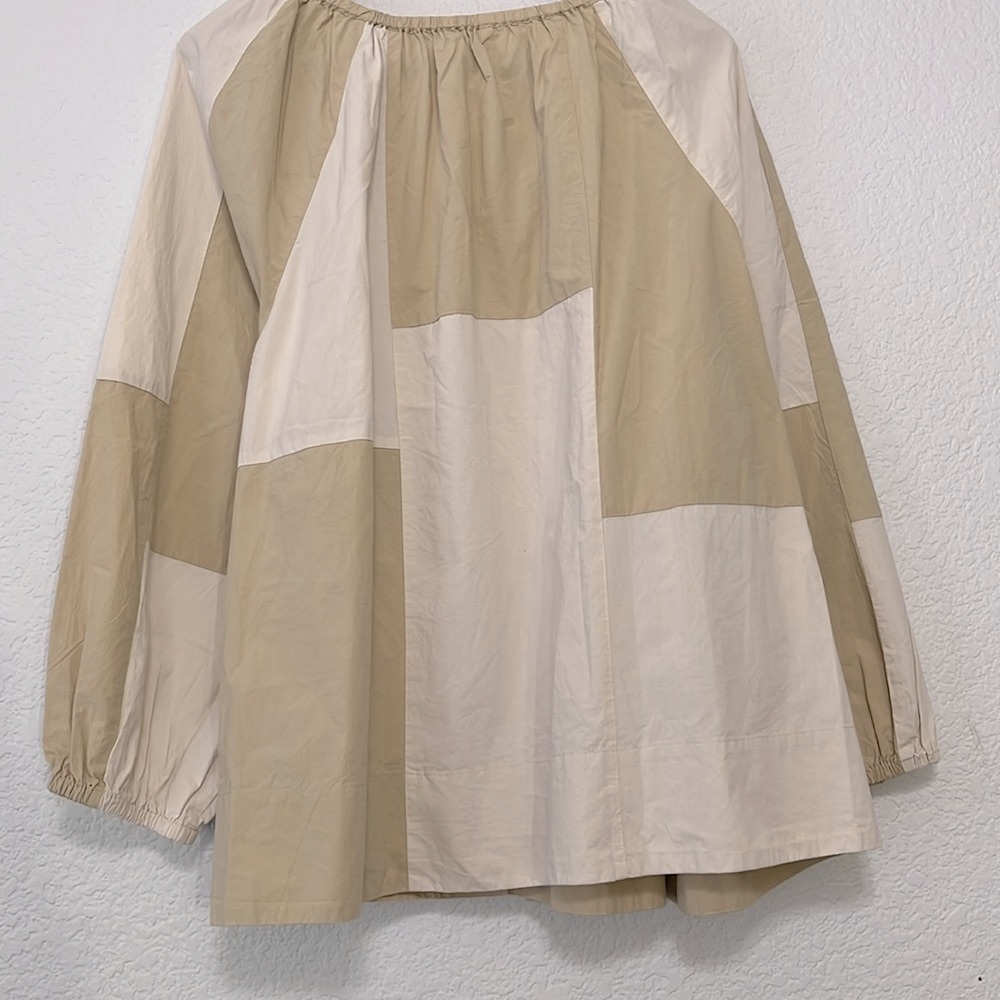 Madewell Patchwork Tie Peasant Top - Picture 11 of 14